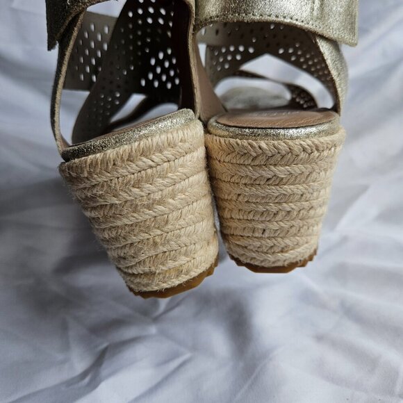 Eileen Fisher Willow Espadrille Wedge Sandals Size 7.5 - Picture 3 of 12
